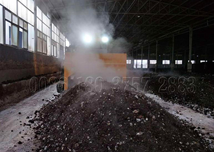 poultry manure compost production with crawler type compost turner