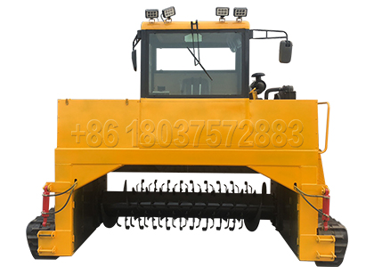 Mini size crawler type compost turning machine